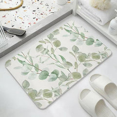 alt="Diatomaceous Earth Stone Bath Mat - Floral Texture5"