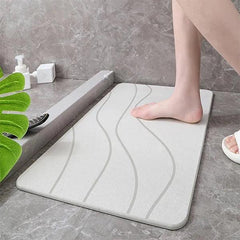 alt="Diatomaceous Earth Stone Bath Mat - Stream Texture5"