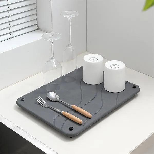 alt="Diatomaceous Earth Stone Kitchen Drying Mat - Stream Texture4"