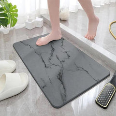 Diatomaceous Earth Stone Bath Mat - Stone Texture