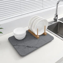 alt="Diatomaceous Earth Stone Kitchen Drying Mat - Marble Texture18"