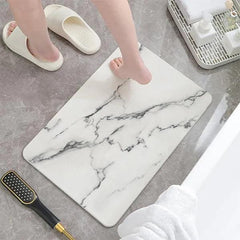 Diatomaceous Earth Stone Bath Mat - Stone Texture