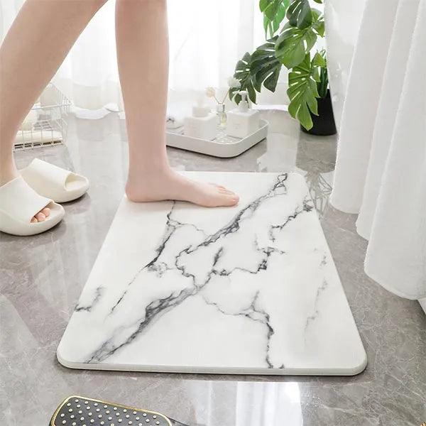 Diatomaceous Earth Stone Bath Mat - Stone Texture