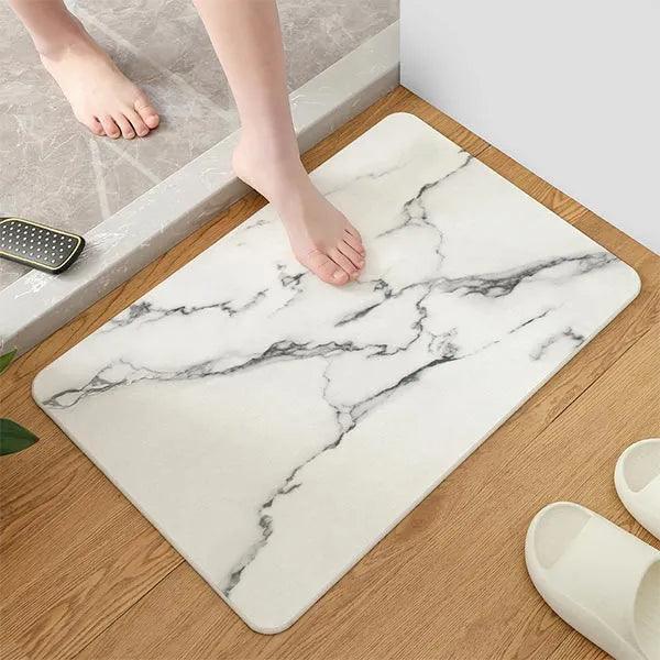 Diatomaceous Earth Stone Bath Mat - Stone Texture