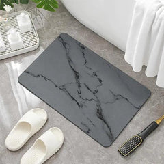 Diatomaceous Earth Stone Bath Mat - Stone Texture