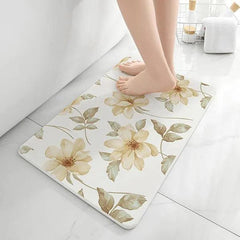 alt="Diatomaceous Earth Stone Bath Mat - Floral Texture3"