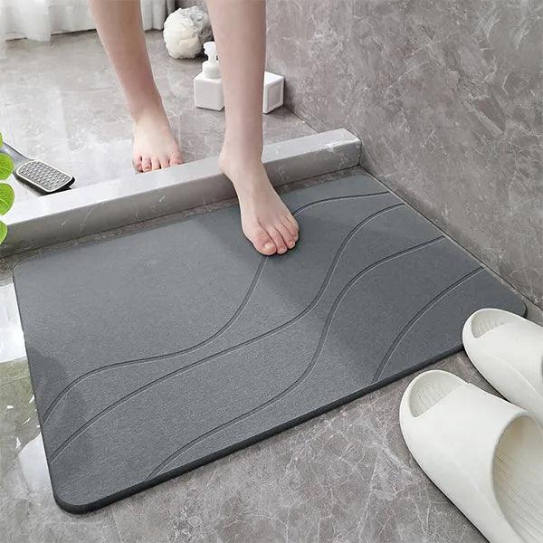 alt="Diatomaceous Earth Stone Bath Mat - Stream Texture7"