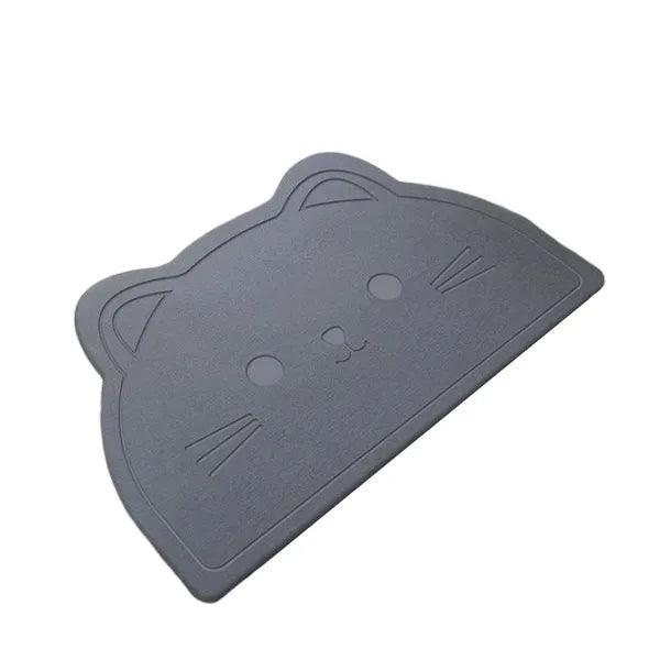 Diatomaceous Earth Stone Bath Mat - Cat Shape