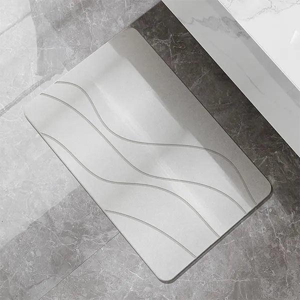 alt="Diatomaceous Earth Stone Bath Mat - Stream Texture2"